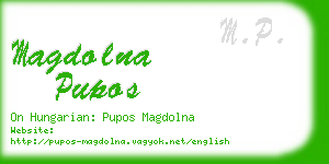 magdolna pupos business card
